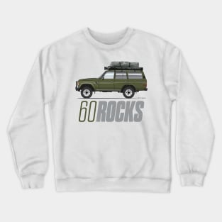 60 rocks-Olive Crewneck Sweatshirt